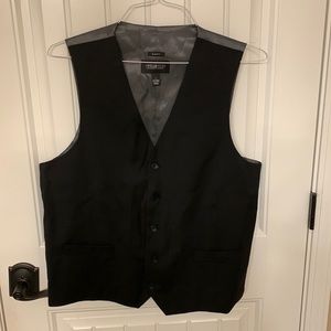 Kenneth Cole Wool Black & Grey Suite Vest